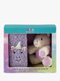 Totes Childrens Plush Toy and Super Soft Slipper Socks Set-Unicorn