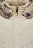 Barbara Lebek Stone Coat down free with fake fur hood