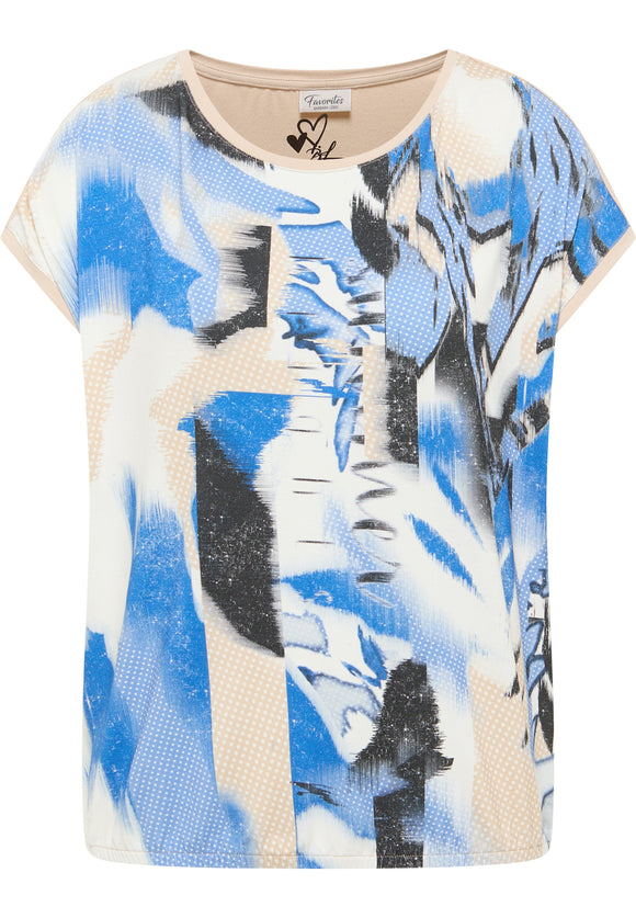 Barbara Lebek Blue & Sand Mix T-Shirt