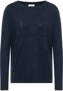 Barbara Lebek Navy Pullover