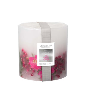 Nature's Gift - Pink Pepper Flowers - Scented Candle - Inclusion Pillar