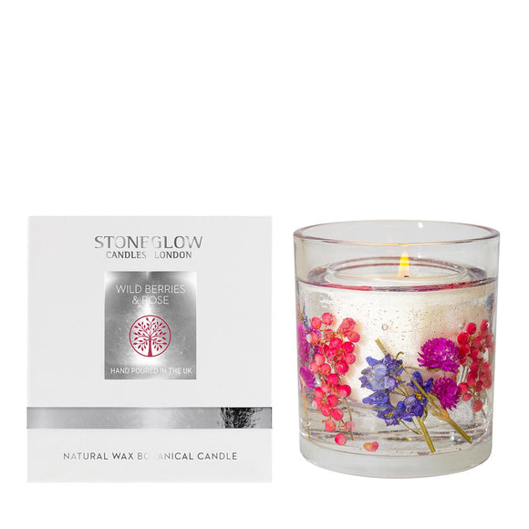 Nature's Gift - Wild Berries & Rose - Natural Wax Scented Candle - Gel Tumbler