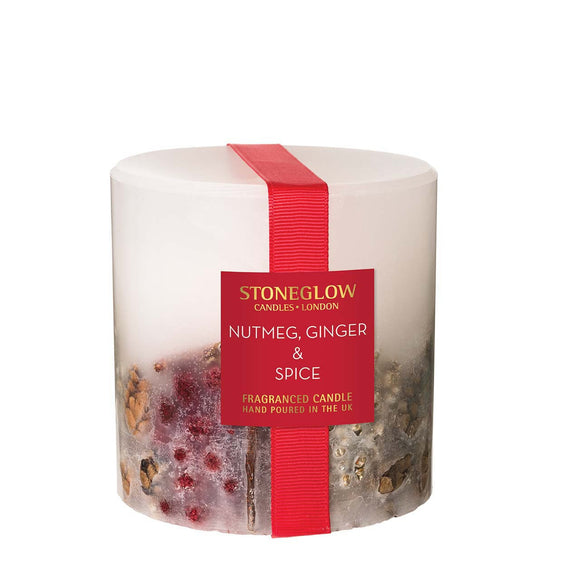 Seasonal Collection - Nutmeg, Ginger & Spice - Scented Candle - Inclusion Pillar
