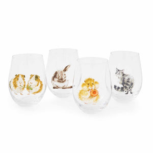 Wrendale Set of 4 Animal Tumblers