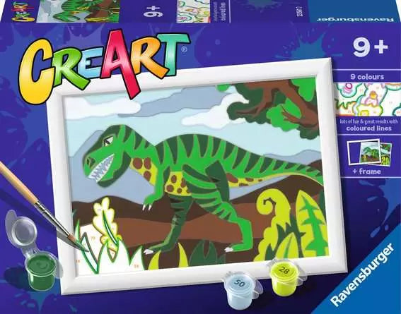 CreArt Roaming Dinosaurs - Paint by numbers for kids