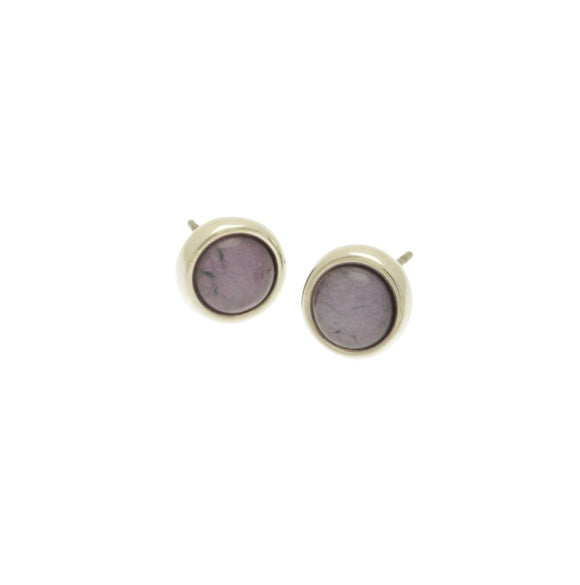 Lavender Marble Resin Stud Earrings