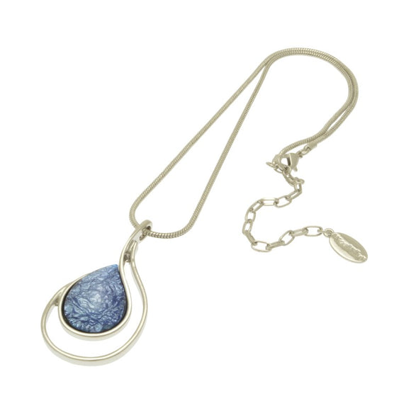 Mid Blue Foil Necklace