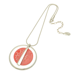 Watermelon Red Disc Necklace