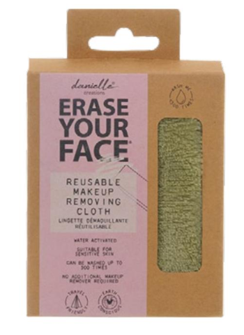 Erase Your Face Makeup Removing Cloth - Green - Pastel