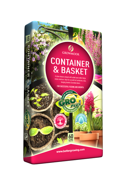GROWMOOR Container & Basket Compost 60ltr