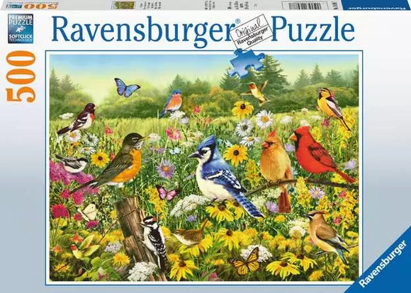 Jigsaw Puzzle Birds in the Meadow - 500 Pieces Puzzle