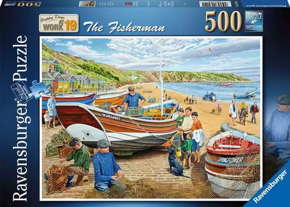 Jigsaw Puzzle Happy Days at Work, The Fisherman - 500 Pieces Puzzle