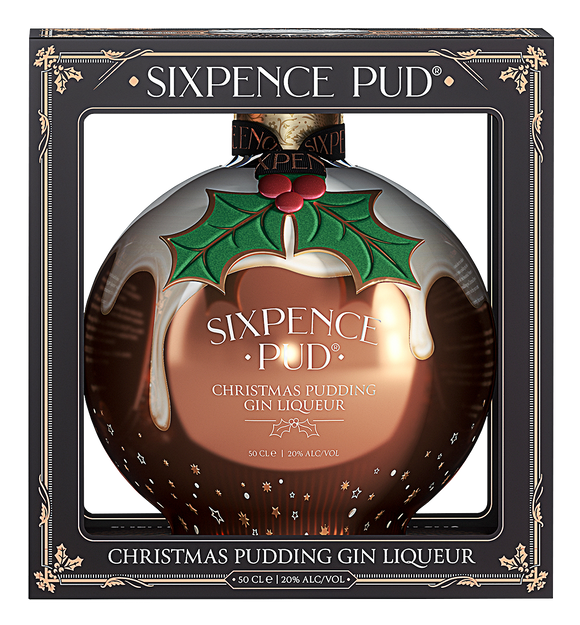 Sixpence Xmas Pudding Gin Globe 50cl (20% ABV)