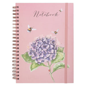 A4 Bee Notebook - Hydrangea (Pink)