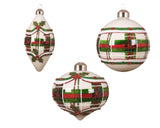 Ornament glass shiny color checker holly leave decal mix