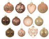 Ornament glass baubles box of 12