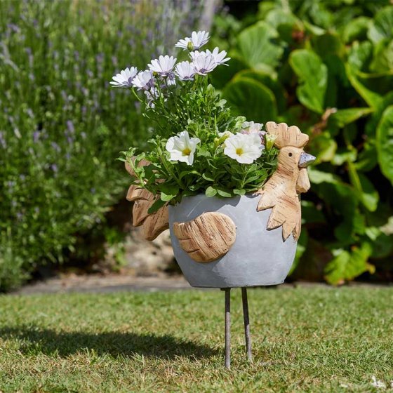 Woodstone Rooster Planter