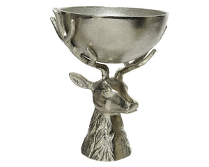 Bowl aluminium deer with antlers