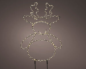 Micro LED garden pick gb metal reindeer steady outdoor