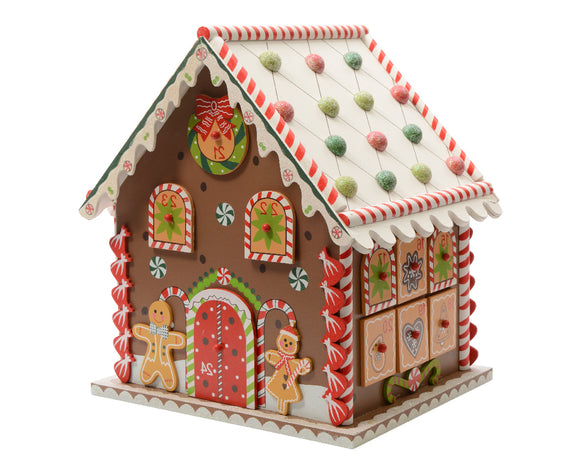Advent calendar mdf gingerbread house