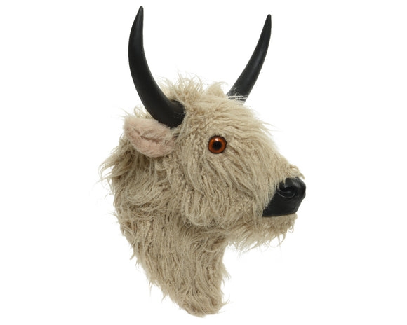 Animal plush yak head artificial fur