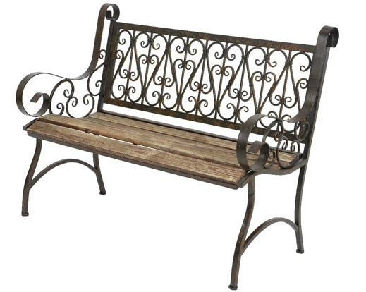Bordeaux iron outdoor bench
