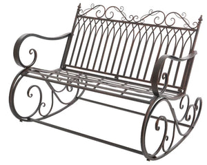Bordeaux rocking iron outdoor bench