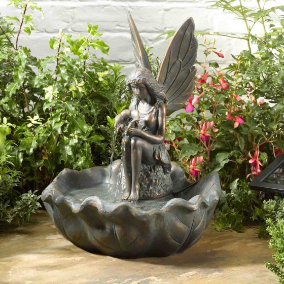 Fairy Leaf Fountain - Solar Powered