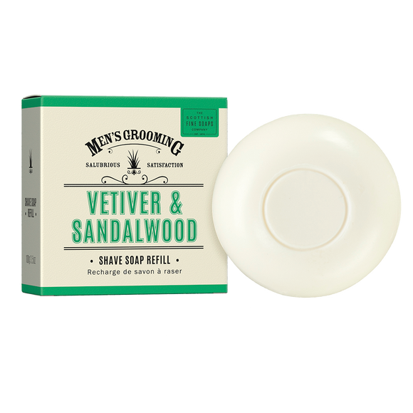 VETIVER & SANDALWOOD SHAVE SOAP REFILL 100g