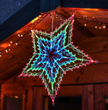 Hanging LED Star Silhouette 55cm  - Multicolor