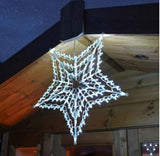 Hanging LED Star Silhouette 55cm  - White