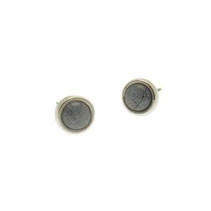 Grey Resin Stud Earrings