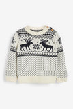 Cream Reindeer Sweater