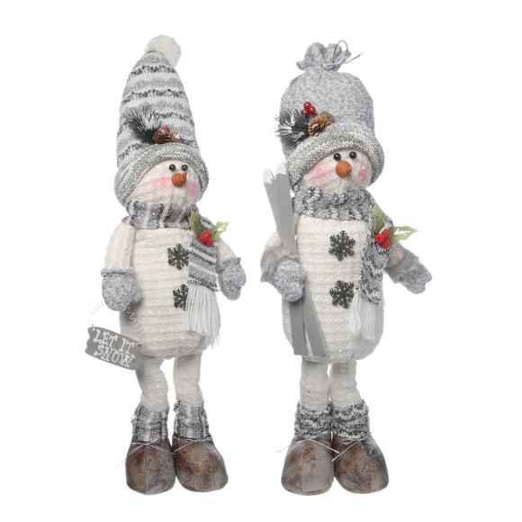 66cm Grey Standing Snowman