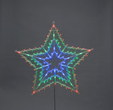 Hanging LED Star Silhouette 55cm  - Multicolor