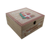 24cm Wooden Christmas Eve Box - Dog Design