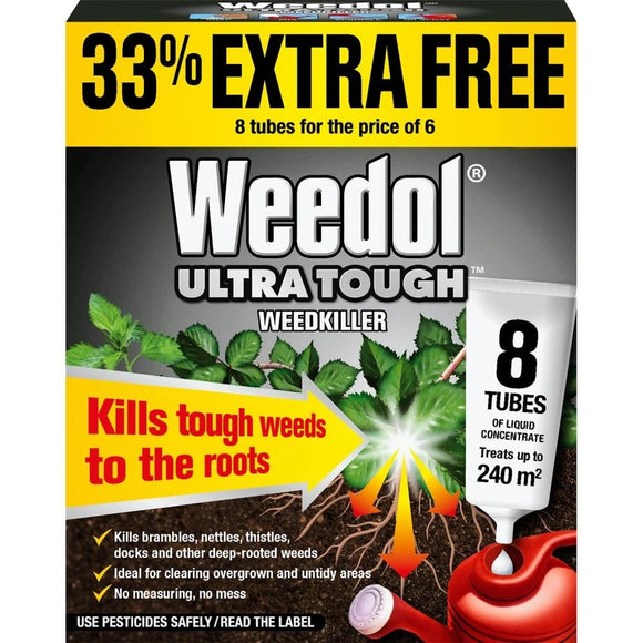 Weedol® Ultra Tough™ Weedkiller (Liquid Concentrate) 8 Tubes