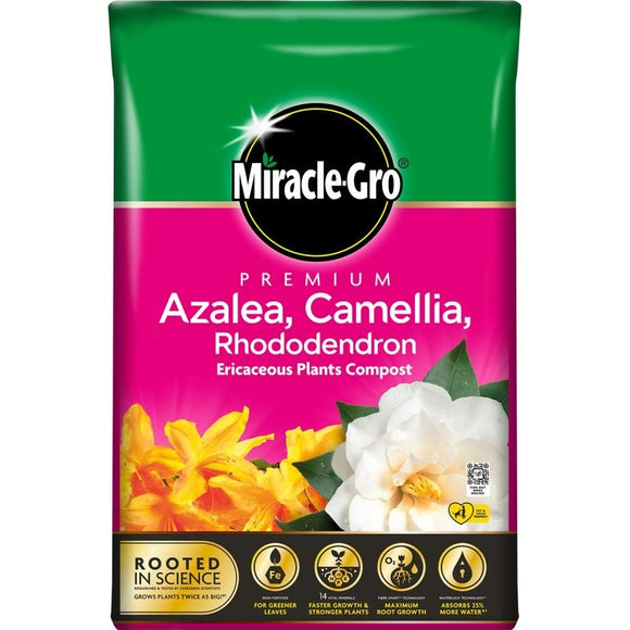 MIRACLE GRO AZALEA,CAMELLIA & RHODODENDRON ERICACEOUS COMPOST 40L