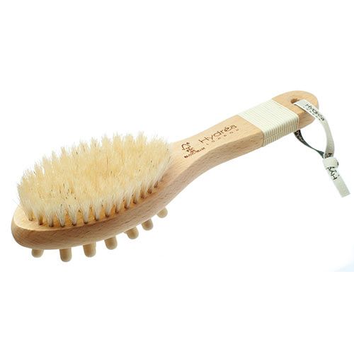Combination Massage Brush with Nodules and Natural Bristles
