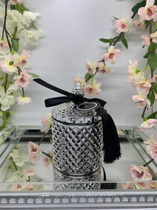 Silver Geo Jar Candle - Cranberry Twist Fragrance